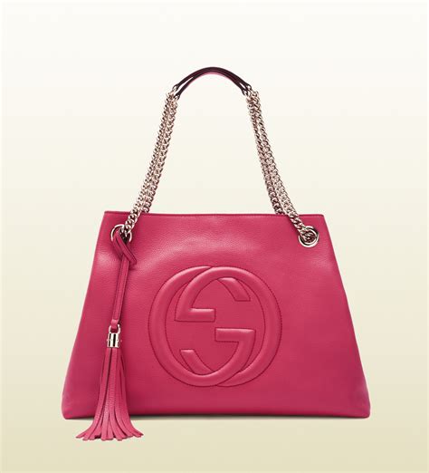 gucci pink leather shoulder bag|gucci shoulder bag outlet.